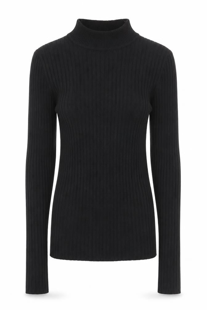Primark Womens Black Mock Neck Polyester Pullover Jumper Size S