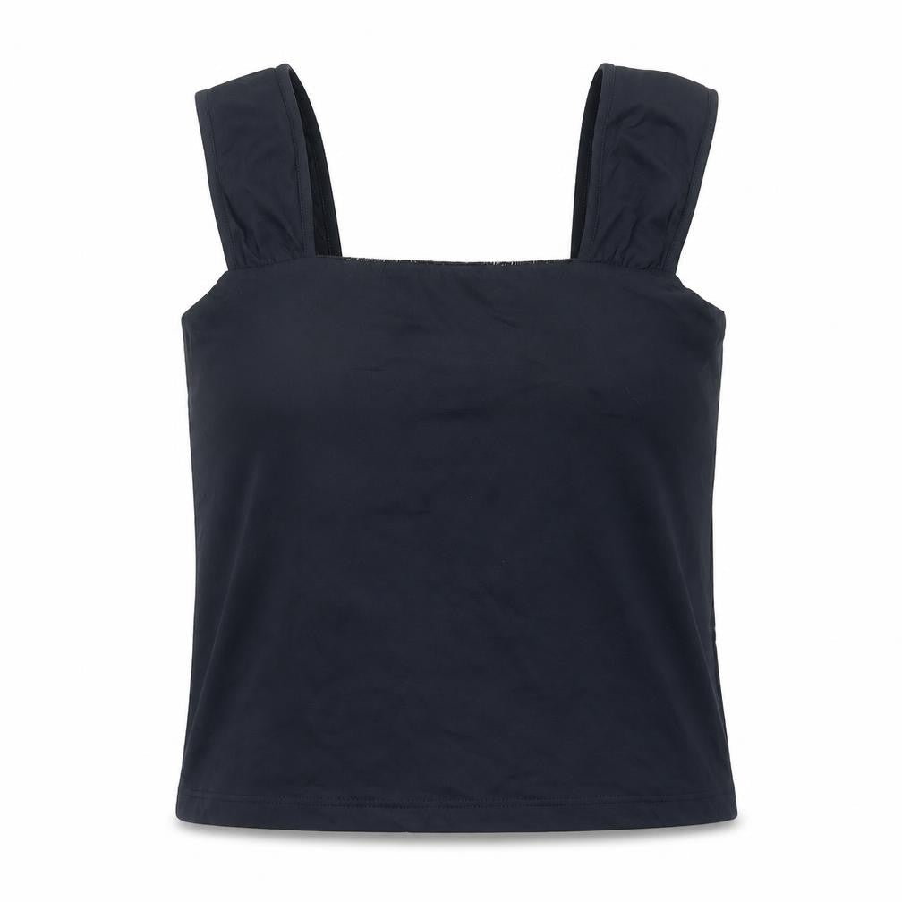 Mamut Womens Black Polyester Cropped Tank Size 12 Square Neck