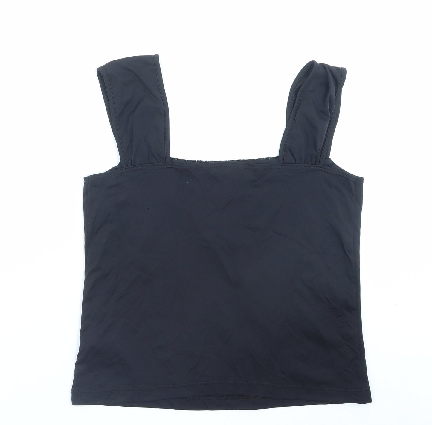 Mamut Womens Black Polyester Cropped Tank Size 12 Square Neck