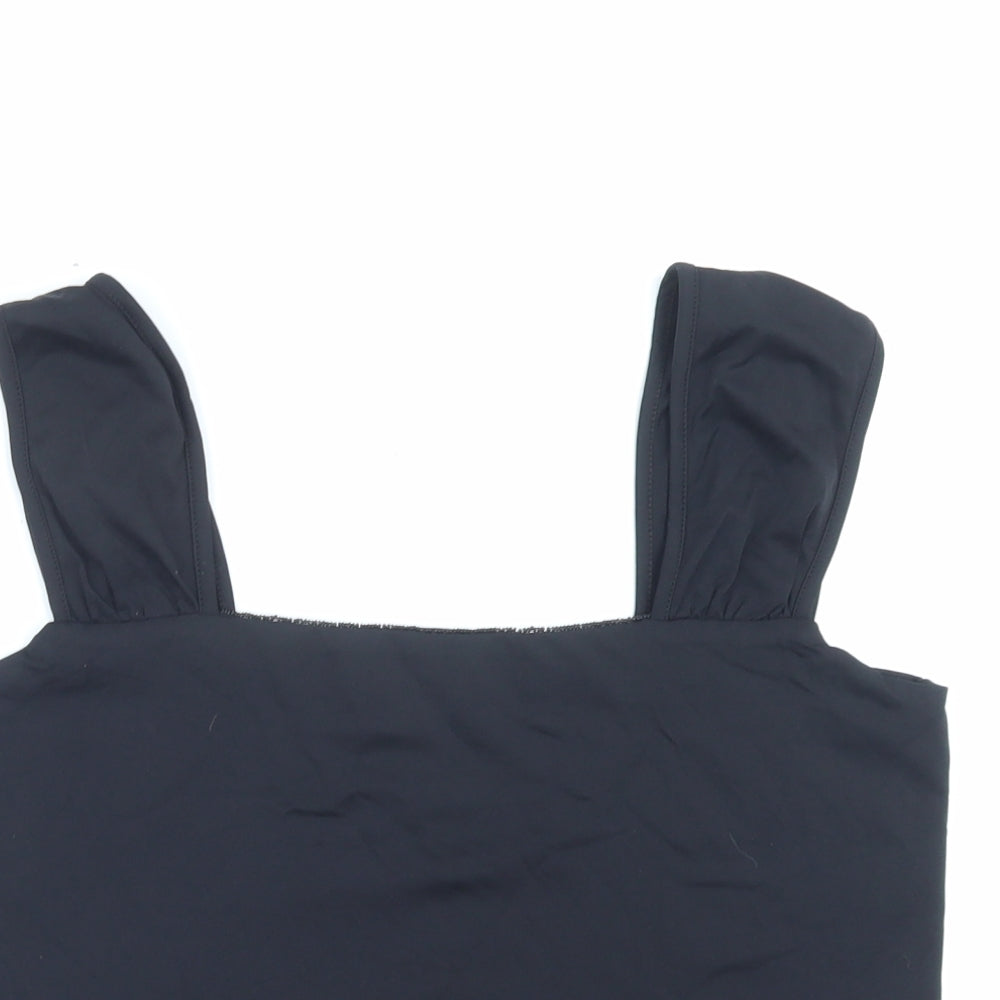 Mamut Womens Black Polyester Cropped Tank Size 12 Square Neck