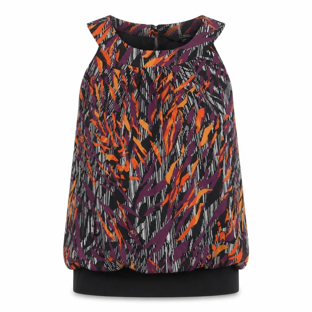 Julian MacDonald Womens Multicoloured Geometric Polyester Basic Tank Size 12 Halter
