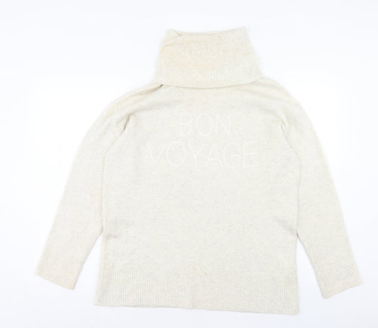 River Island Womens Beige Roll Neck Acrylic Pullover Jumper Size XS - Bon Voyage