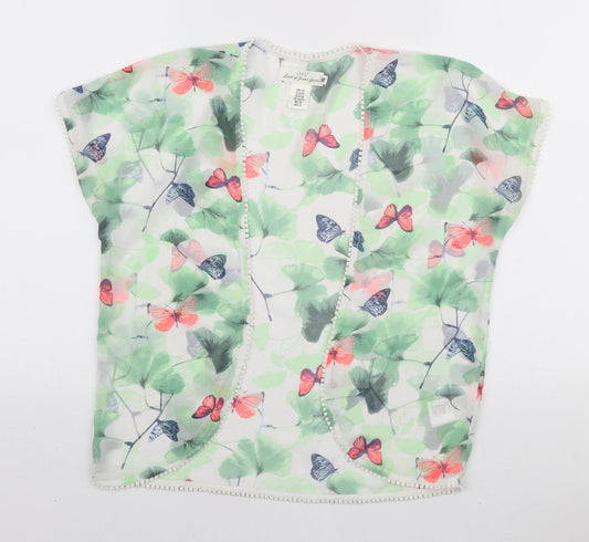 H&M Womens Multicoloured Floral Polyester Kimono Blouse Size M V-Neck