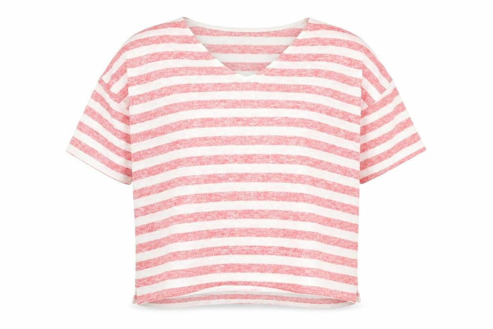 George Womens White V-Neck Striped Polyester Pullover Jumper Size 14