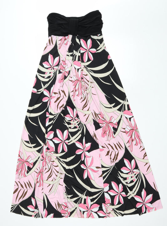 City Goddess Womens Black Floral Polyester Trapeze & Swing Size S Sweetheart Pullover