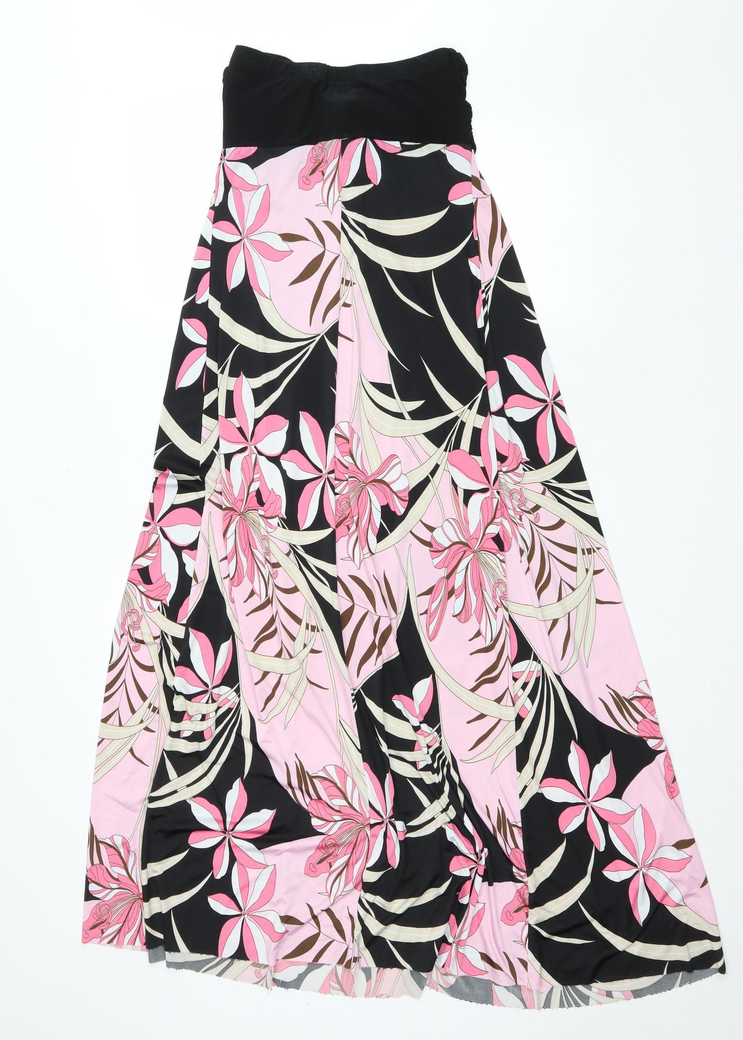 City Goddess Womens Black Floral Polyester Trapeze & Swing Size S Sweetheart Pullover