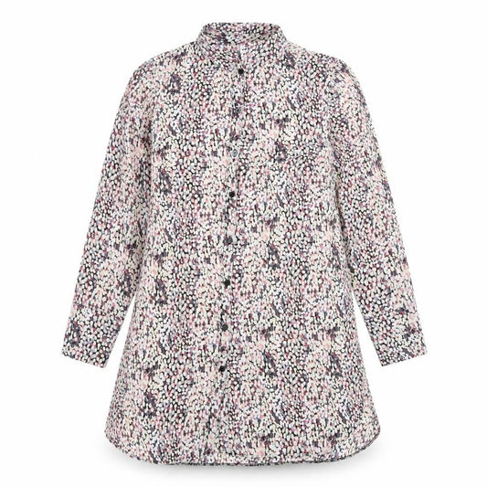 Matalan Womens Pink Geometric Polyester Shirt Dress Size 10 Collared Button
