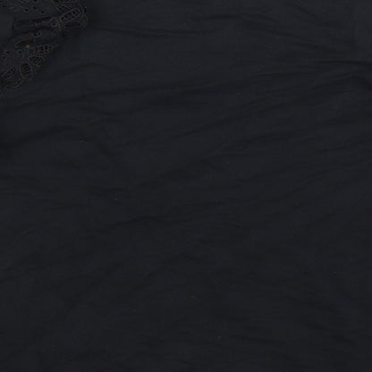 George Womens Black Cotton Pullover Sweatshirt Size S Pullover - Lace details