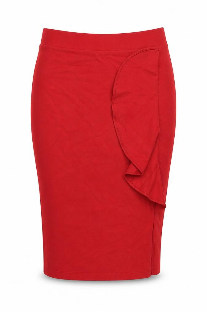 Marks & Spencer Womens Red Viscose Bandage Skirt Size 10