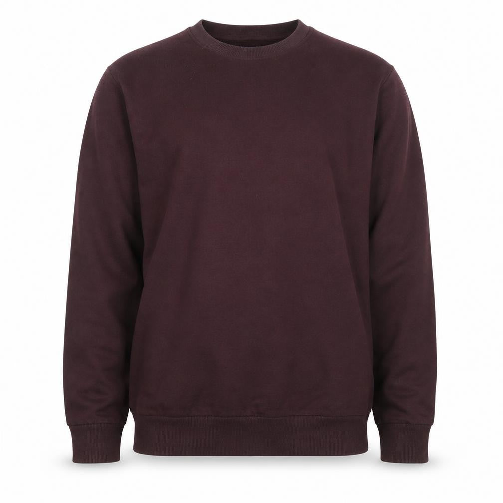 F&F Mens Brown Cotton Pullover Sweatshirt Size L