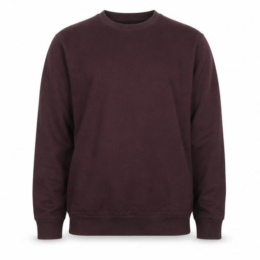 F&F Mens Brown Cotton Pullover Sweatshirt Size L