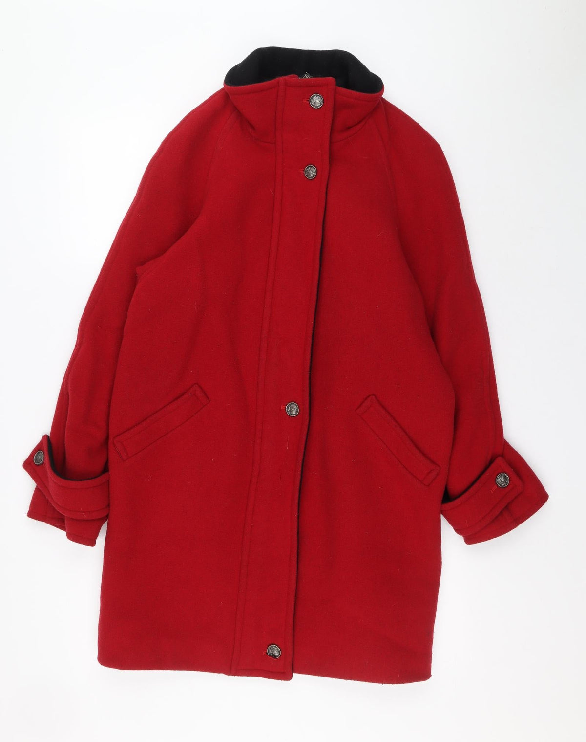 Peter James Womens Purple Overcoat Coat Size S Zip