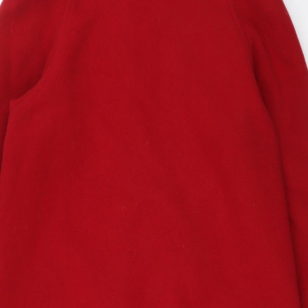 Peter James Womens Purple Overcoat Coat Size S Zip
