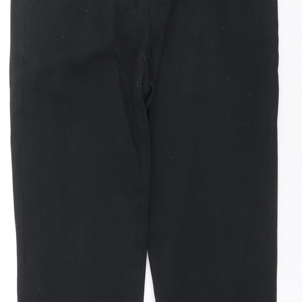 BIG STAR Womens Black Cotton Skinny Jeans Size M L32 in Relaxed Zip