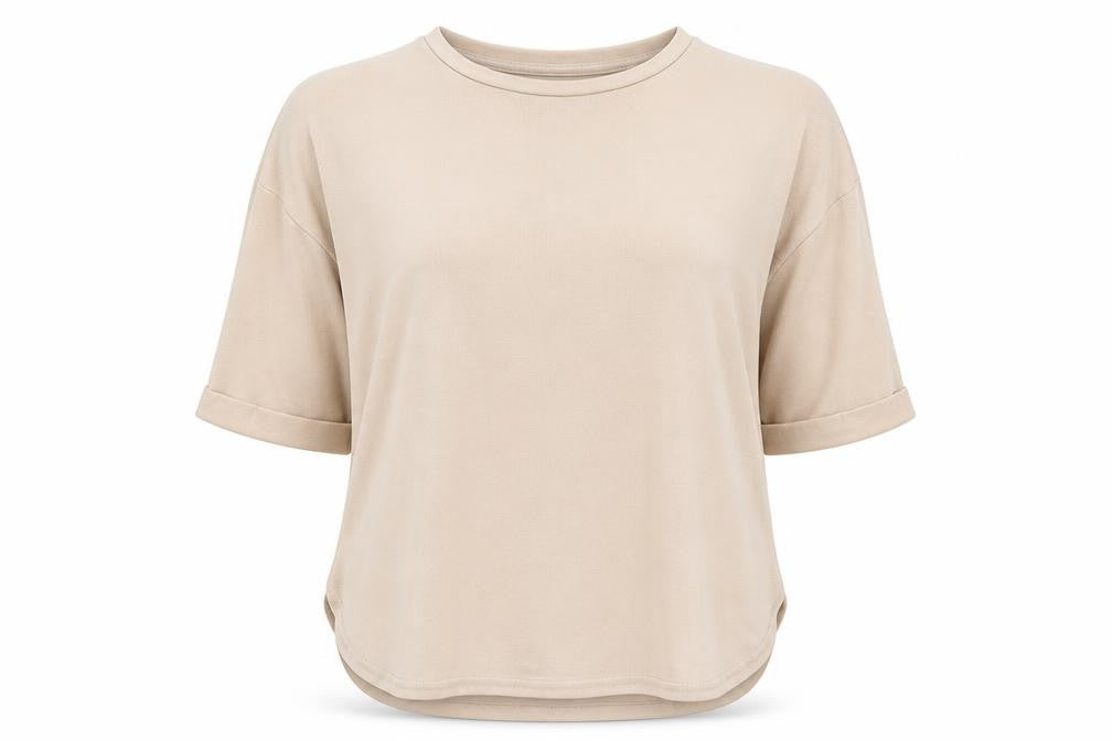 New Look Womens Beige Crew Neck Polyester Pullover Jumper Size S