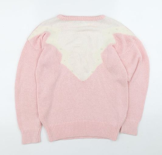Planet Womens Pink Roll Neck Viscose Pullover Jumper Size S