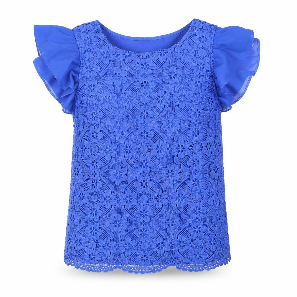 Oasis Womens Blue Polyester Basic T-Shirt Size M Round Neck