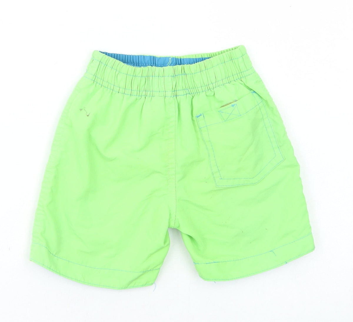 Rebel Boys Green Polyester Cropped Trousers Size 18-24 Months Drawstring - Swim Shorts