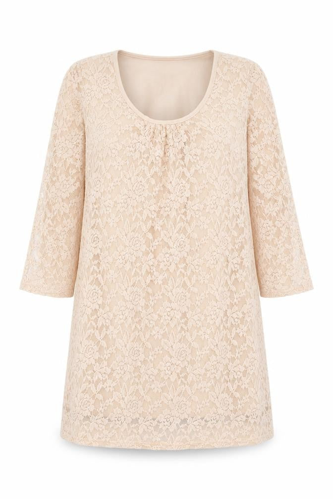 Anne Smith Womens Pink Polyester A-Line Size 14 Round Neck Pullover