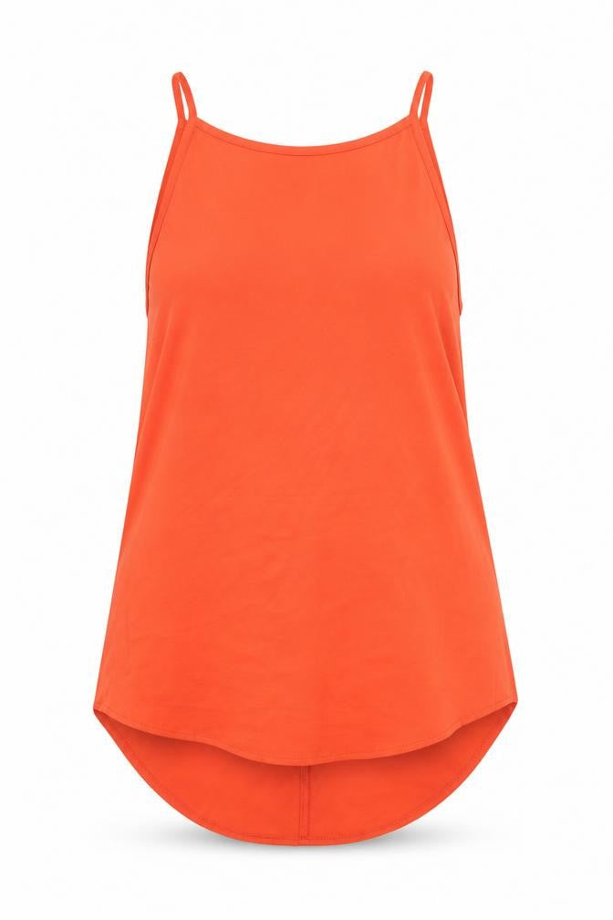TEMT Womens Orange Polyester Camisole Tank Size 10 Round Neck