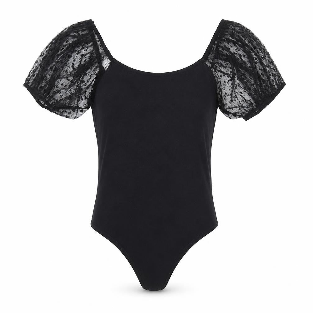 Primark Womens Black Polyester Bodysuit One-Piece Size S Pullover