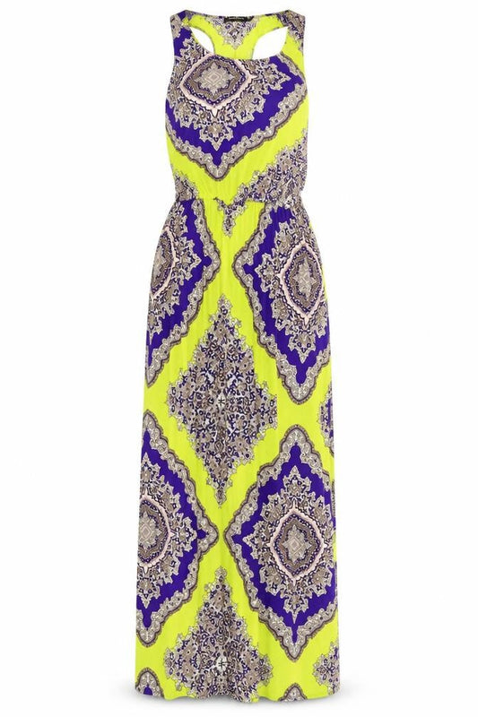 Boohoo Womens Multicoloured Geometric Polyester Maxi Size 4 Round Neck Pullover