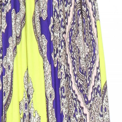Boohoo Womens Multicoloured Geometric Polyester Maxi Size 4 Round Neck Pullover