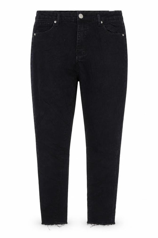Boohoo Womens Black Cotton Skinny Jeans Size 12 L25 in Regular Zip