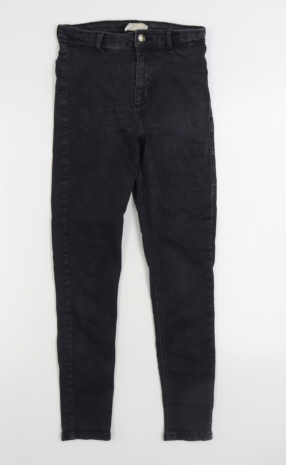 Topshop Mens Black Cotton Skinny Jeans Size 28 in L30 in Regular Zip