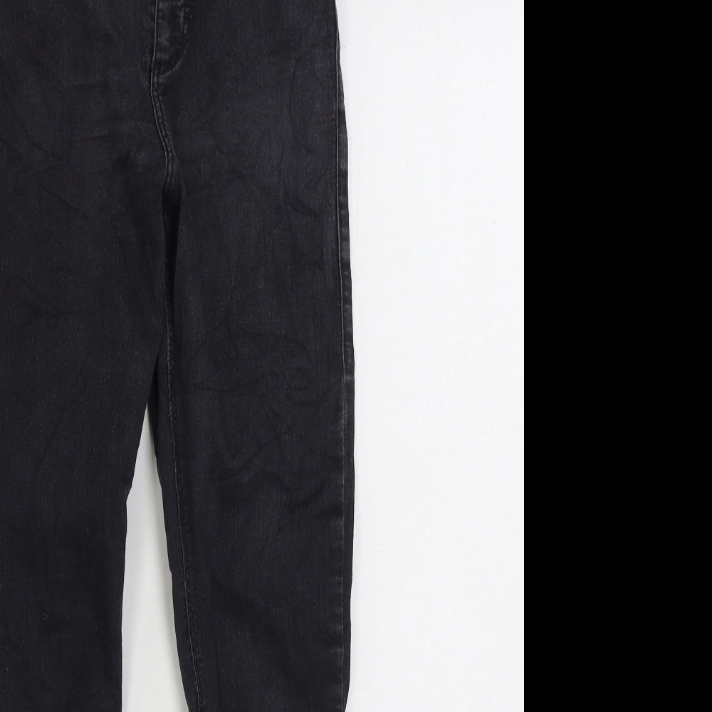 Topshop Mens Black Cotton Skinny Jeans Size 28 in L30 in Regular Zip