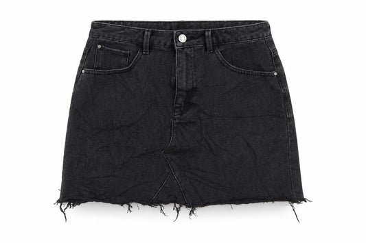 Denim & Co. Womens Black Cotton Maxi Skirt Size 10 Zip