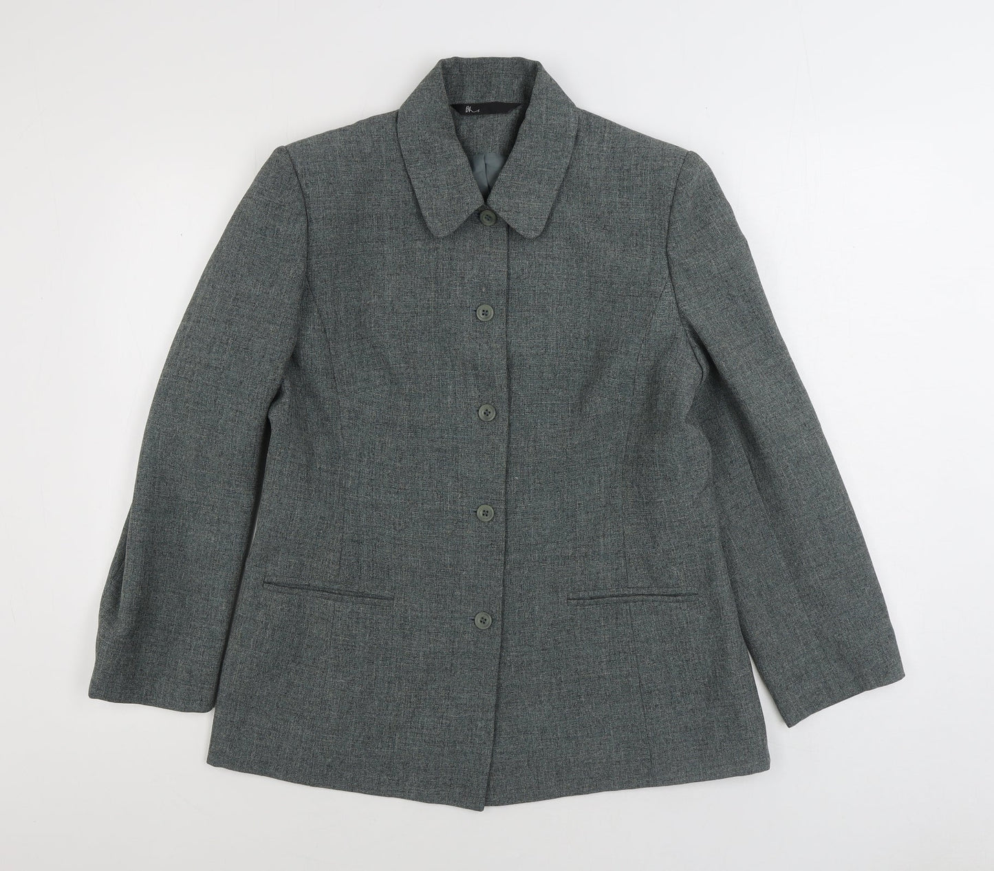 BHS Womens Grey Jacket Size 14 Button
