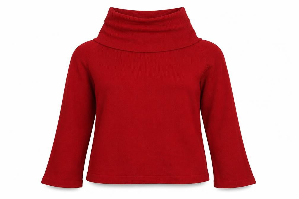 Marks & Spencer Womens Red Roll Neck Acrylic Pullover Jumper Size 10