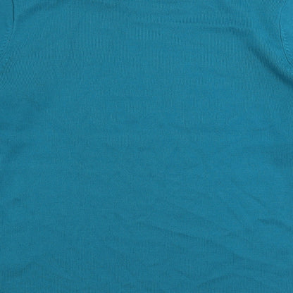 Casamia Womens Blue Roll Neck Acrylic Pullover Jumper Size M
