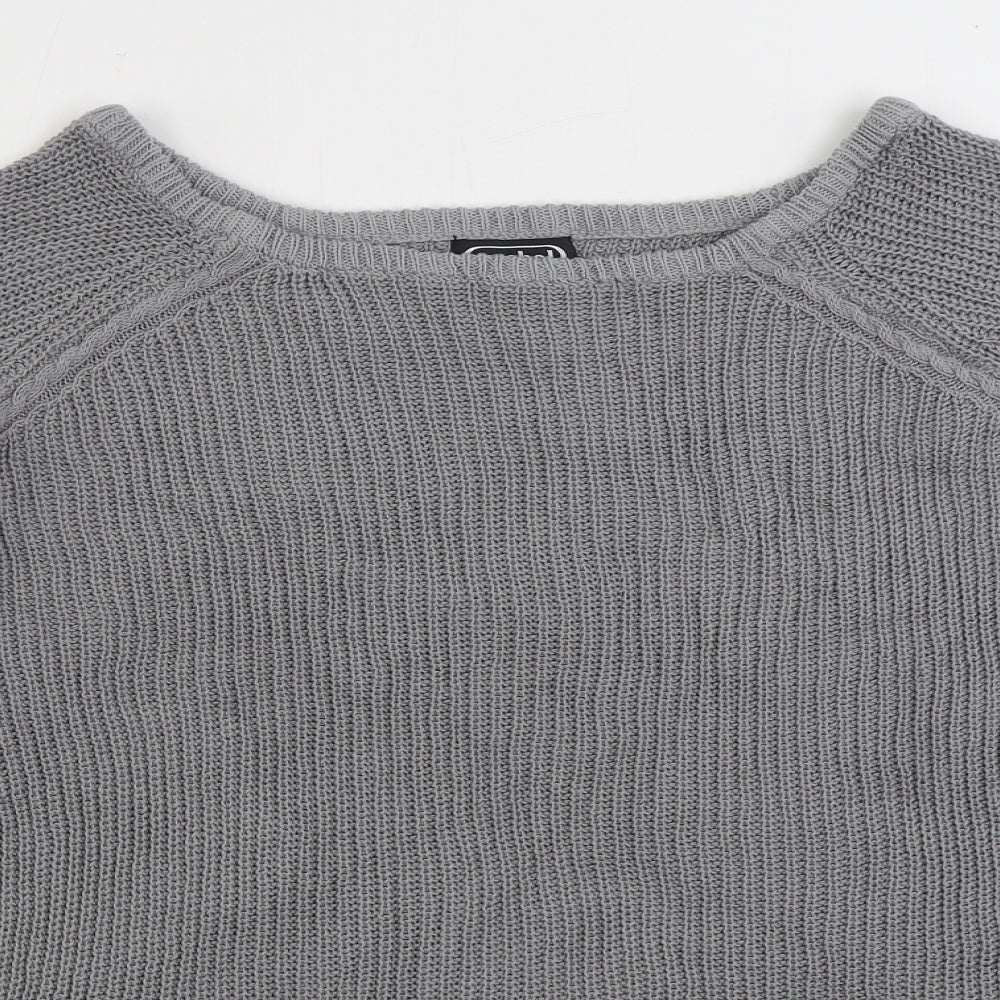 Cashel Womens Grey Boat Neck 100% Cotton Pullover Jumper Size XL