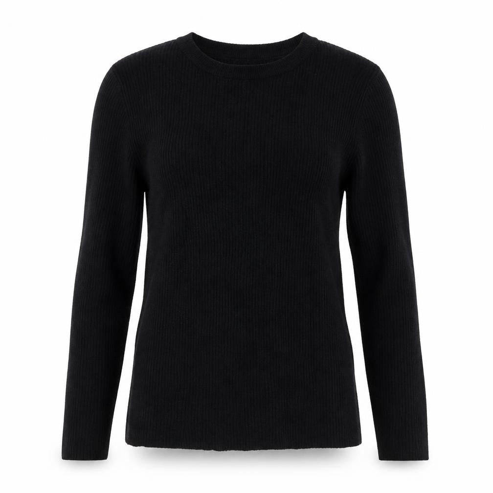 Primark Womens Black Round Neck Viscose Pullover Jumper Size L