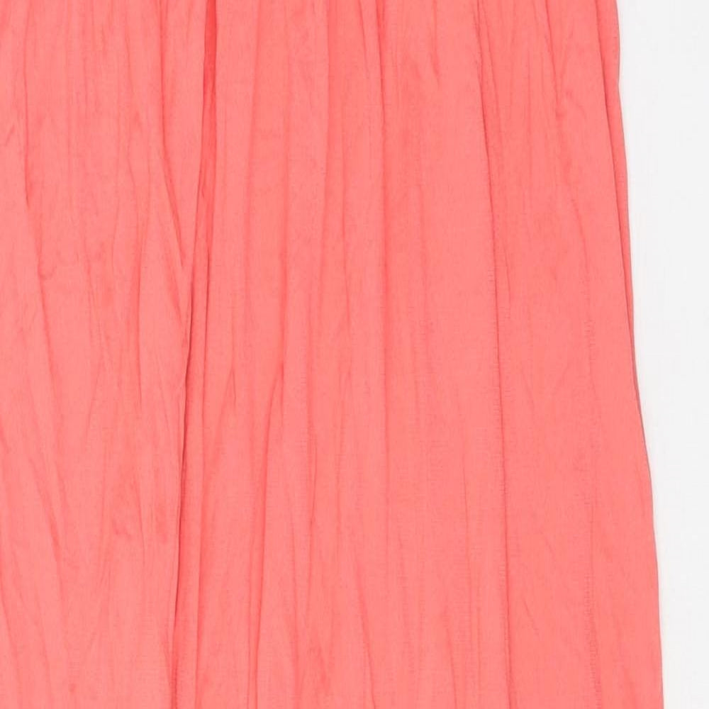 Ocean Club Womens Orange Geometric Polyester Maxi Size M Off the Shoulder Pullover