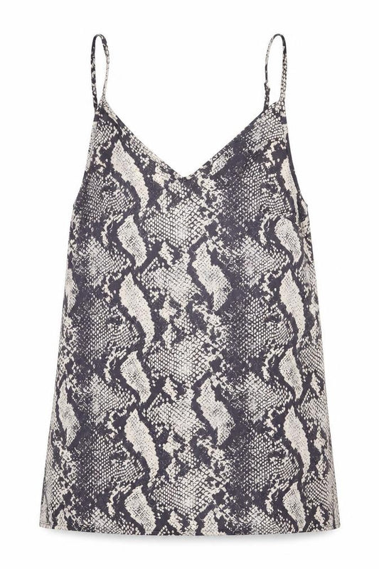 Missguided Womens Multicoloured Animal Print Polyester Camisole Tank Size 10 V-Neck - Snake Pattern