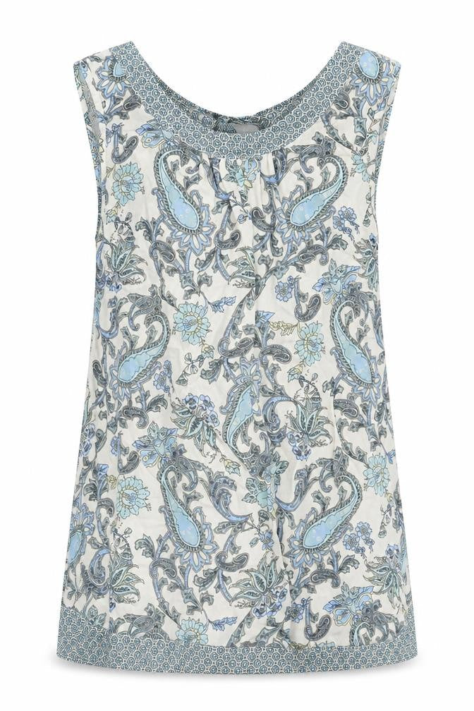 Dorothy Perkins Womens Multicoloured Paisley Polyester Basic Tank Size 10 Round Neck