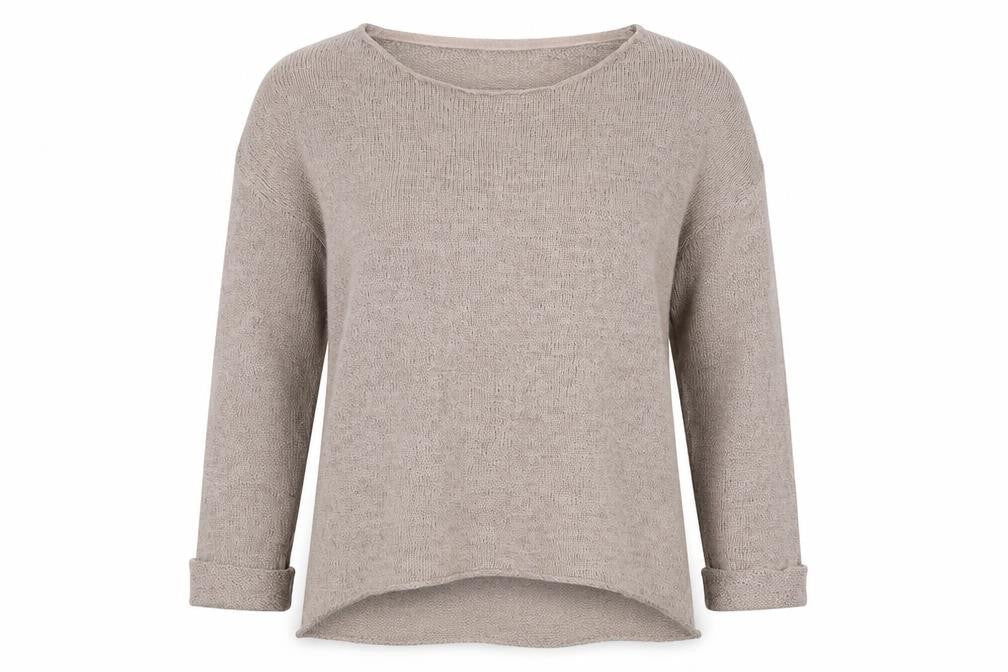 Divided Womens Brown Scoop Neck Acrylic Pullover Jumper Size S