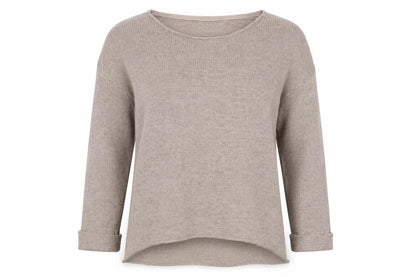 Divided Womens Brown Scoop Neck Acrylic Pullover Jumper Size S