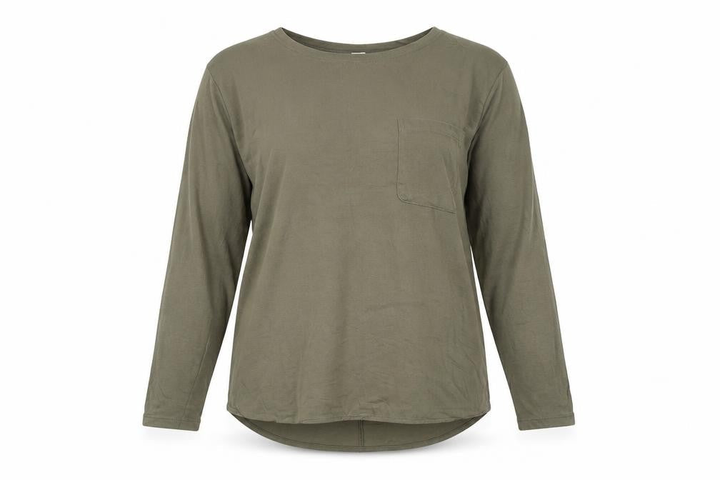H&M Womens Green Polyester Basic T-Shirt Size S Round Neck