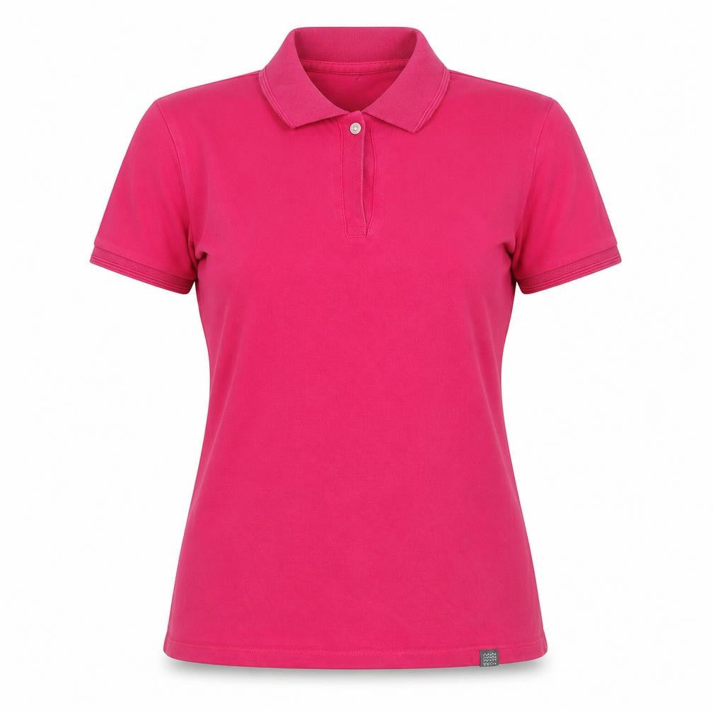 Geox Womens Pink Cotton Basic Polo Size L Collared