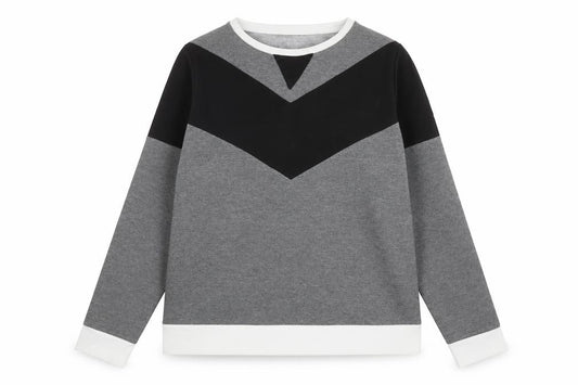 Marks and Spencer Womens Grey Colourblock Polyester Pullover Sweatshirt Size 16 Pullover