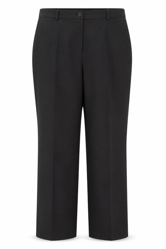 Country Collection Womens Black Polyester Trousers Size 16 L30 in Regular Button