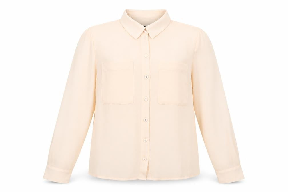New Look Girls Pink Polyester Basic Button-Up Size 11 Years Collared Button