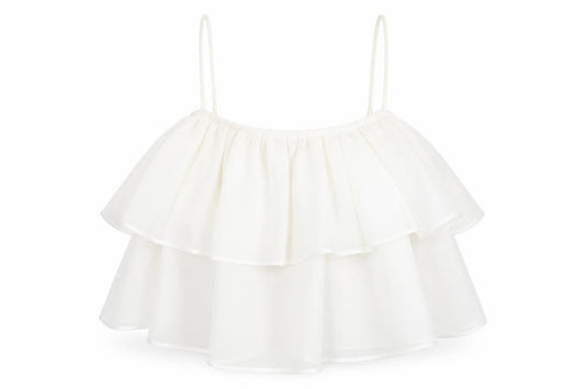 ASOS Womens White Polyester Cropped Tank Size 10 Square Neck