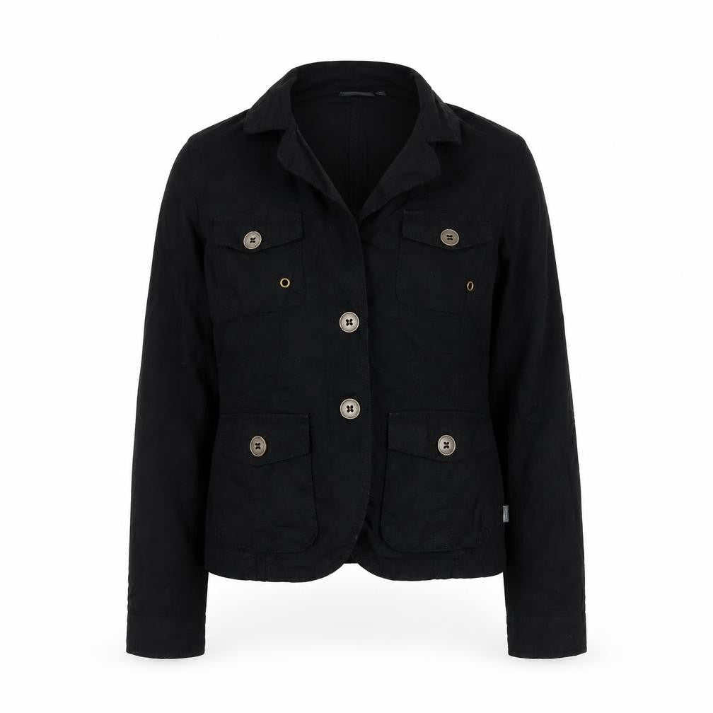 City Life Womens Black Jacket Size L Button