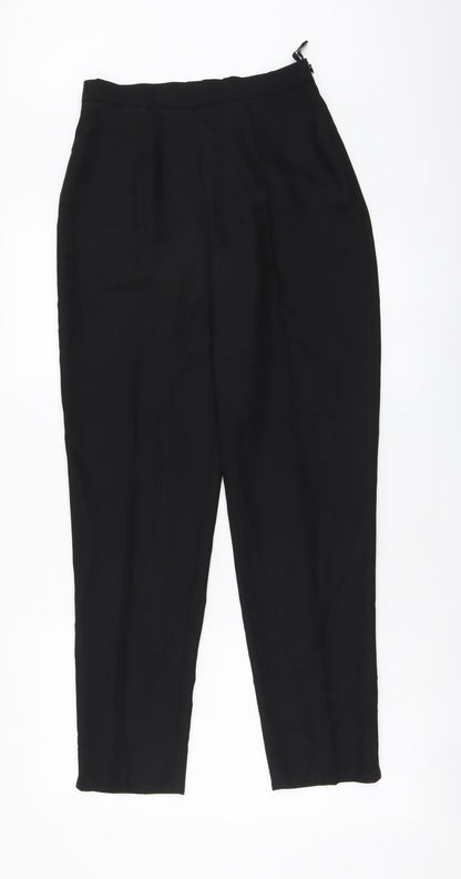 Per Una Womens Black Polyester Trousers Size 10 L28 in Regular Zip