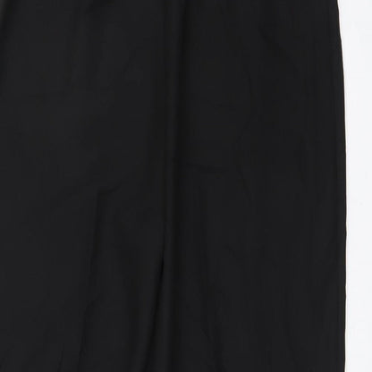 Per Una Womens Black Polyester Trousers Size 10 L28 in Regular Zip